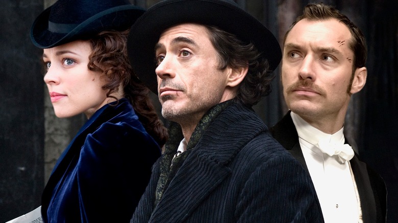 Rachel McAdams, Robert Downey Jr. and Jude Law in "Sherlock Holmes."